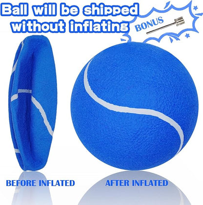 Banfeng Big Tennis Ball for Dogs, Giant Dog Tennis Ball Toy Large Outdoor Sports Gift for Small Medium Large Dog (Blue, 9.5 inch)