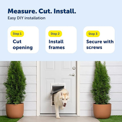 PetSafe Extreme Weather Pet Door - Insulated Weather-Resistant Dog & Cat Door with Durable Plastic Frame - Maximum Energy-Saving Efficiency - Large - for Dogs & Cats up to 100 lbs
