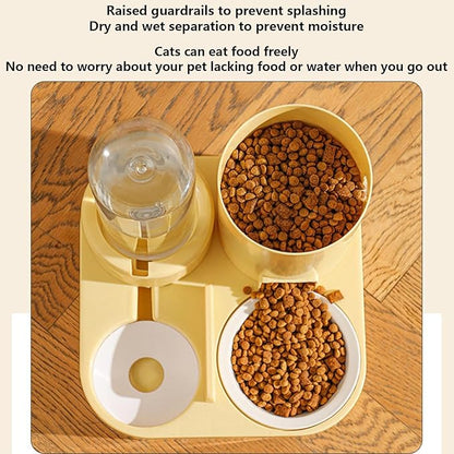 Feeding Bowl Set - Dog Water Dispenser, Detachable Food Bowl with Bell with Sturdy Construction, Animal Accessory Featuring Convenient Design, Wet and Dry Feeding Solution for Small Medium Pets