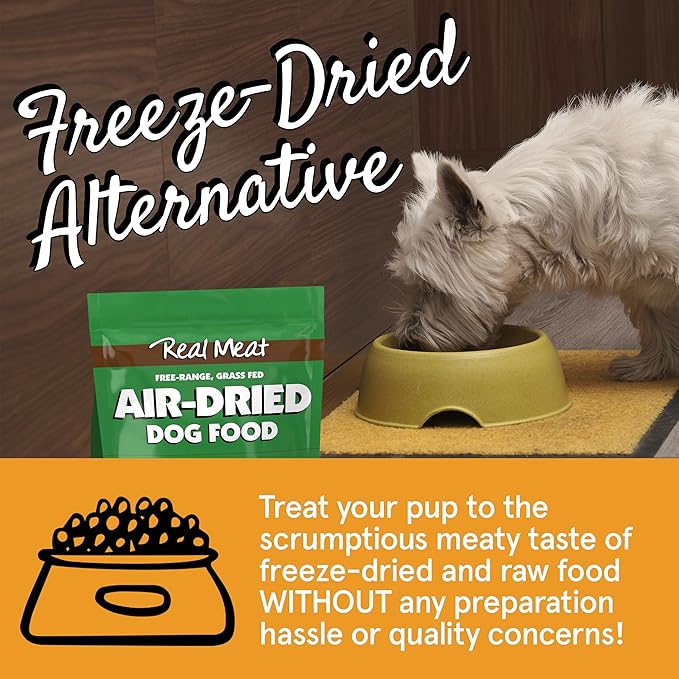 Real Meat Air Dried Dog Food w/ Real Beef - 10lb Bag of USA-Crafted Grain-Free, High Protein Dog Food