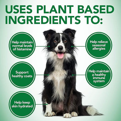 Vet's Best Healthy Coat Shed & Itch Relief Dog Supplements | Relieve Dogs Skin Irritation and Shedding Due to Seasonal Allergies or Dermatitis | 50 Chewable Tablets,(Pack of 2)