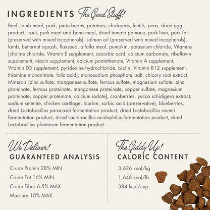Fromm Four-Star Nutritionals Rancherosa Dog Food - Premium Dry Dog Food - Beef Recipe - 12 lb