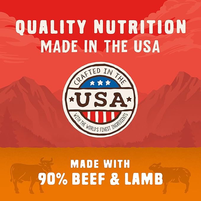 Stella & Chewy's Wild Red Jerky Nuggets - 90% Protein-Rich Beef & Lamb Dog Treats - Grain-Free Training Rewards for All Breeds - Made in USA - 6 oz Bag