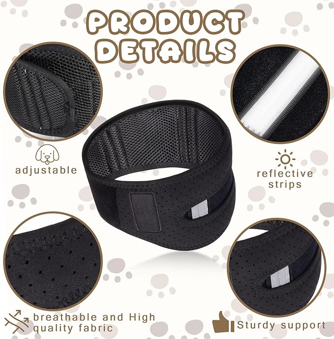 Adjustable Dog Neck Brace Offers Support for Pets Neck Pain Injury Relief Soft Support Cervical Vertebral Sprains and Instability Brace Collar for Dogs(XL)