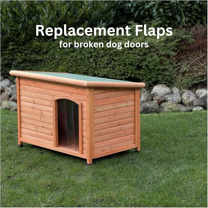 Trixie Vinyl Dog Door Flap, Fits 14.75 x 18-in Wooden Dog House Opening, Replacement Doggie Door Curtain Flap for Wooden Doghouses