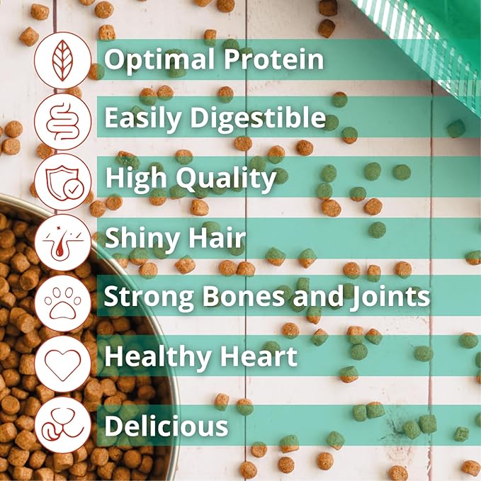 The Green Dog: Super Premium - Puppies - 6.6 Lb Bag Dog Food - Plant Based Protein, Vegan Dry Pet Kibble, Gluten Free, Complete Nutrition