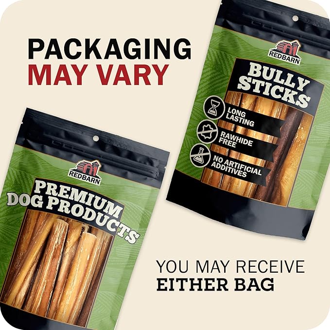 Redbarn Pet Products All Natural 5"-8" Bully Sticks for Small & Large Dogs - Healthy Long Lasting Chews Variety Party Pack - 100% Beef Single Ingredient Low Odor Rawhide Free Dental Treats - 8 oz Bag