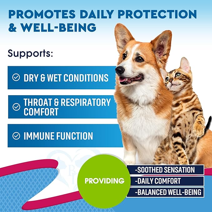 Kennel Cough Treatment & Natural Infection Medicine for Dogs & Cats - Respiratory & Cold Cough Relief - Collapse Trachea & Cat Asthma Support - Made in USA
