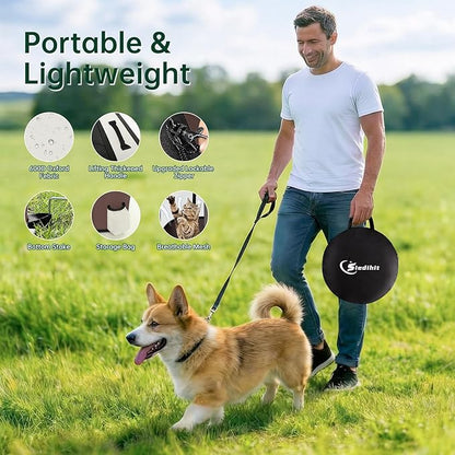 Dog Playpen,Cat Pet Puppy Pen,Portable Playpens for Dogs Indoor Outdoor Travel Camping Use,Foldable Dog Kennel Tent Crate for Rabbit Small Animals with Carrying Case (Brown, Medium)