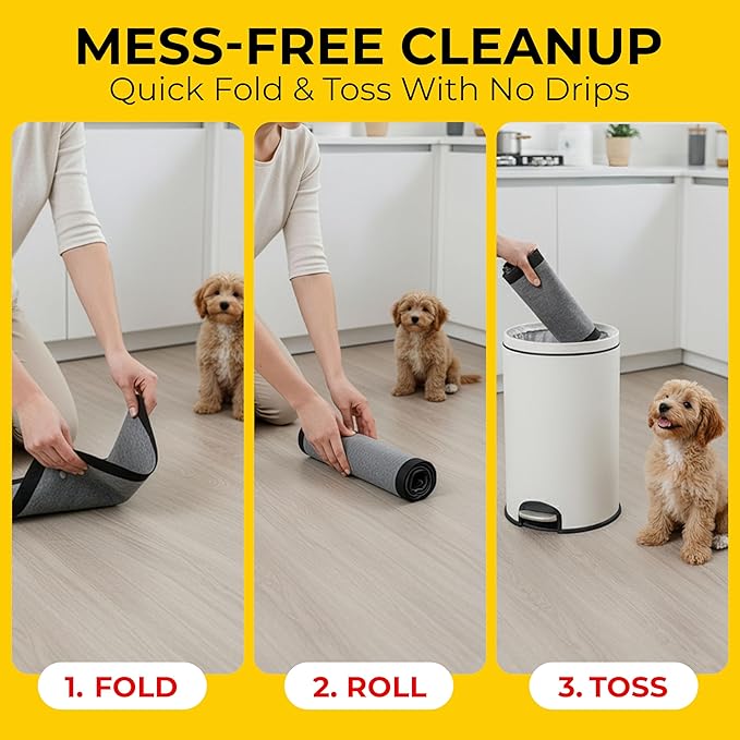 Glad for Pets Black Charcoal Puppy Pads - Super Absorbent Disposable Dog Pee Pads, Potty Training Pads, and Pet Supplies - Dog Pee Pads for Crate Training and Indoor Use 23" x 23" - 50 Count