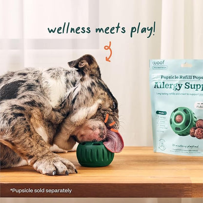 WOOF Pupsicle Refill Pops for Allergy Support for Dogs - Allergy Dog Treats for the Pupsicle Toy to Support Your Dog’s Natural Immune Defenses - Extra Large Pops - 5 Count - 2 Pack