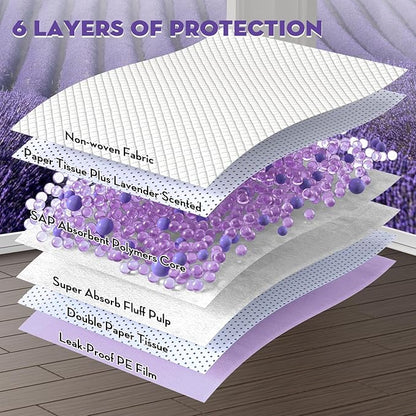 CROCI 22x22in Puppy Pads 100 Count with Adhesive Tabs, Dog Pads Absorbs Up to 3 Cups Potty Training, Disposable