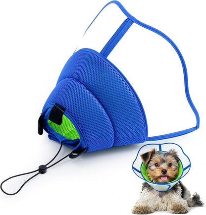 Soft Dog Cone Collar - Adjustable Recovery Padding Cone for Small Dogs After Surgery to Stop Licking, Breathable Lightweight Elizabethan Protective Neck Collar for Pet Cat Puppy (S)