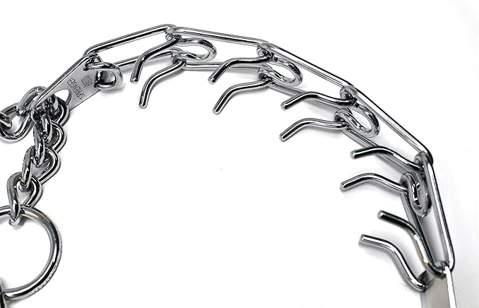 HS HERM. SPRENGER GERMANY Prong Dog Training Collar with Quick Release Buckle Ultra-Plus Chrome Plated Steel Pet Pinch Collar No-Pull Collar for Dogs Anti Pull Training Collar Large