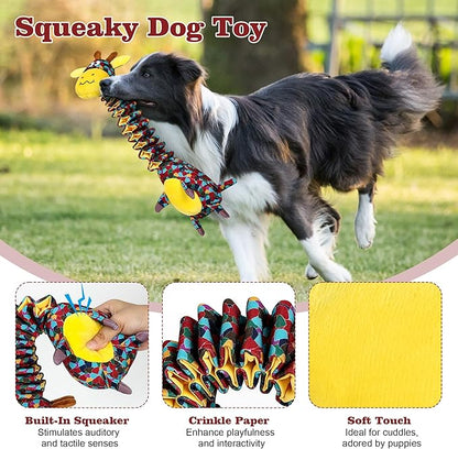 Tough Indestructible Dog Toys for Aggressive Chewers, Durable Dog Chew Toys for Large Breeds With Cotton Material & Crinkle Paper, Aggressive Chew Toys for Dogs