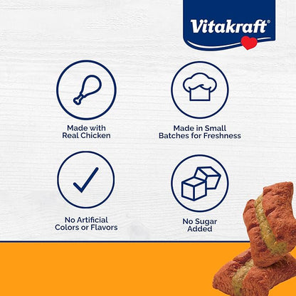 Vitakraft Meaty Morsels Treats for Dogs - Chicken with Chicken Sausage - Super Soft Dog Treats for Training - Two Layers of Gently Oven-Baked Meaty Goodness