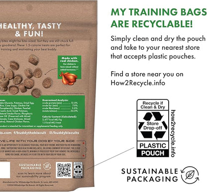 Buddy Biscuits Trainers 10 oz. Bag of Training Bites Soft & Chewy Dog Treats Made with Chicken Flavor