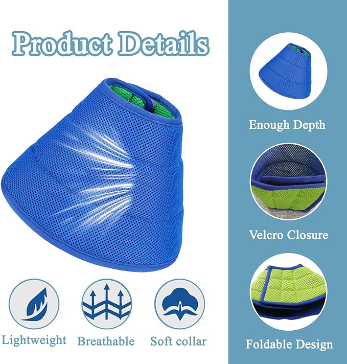 Soft Cone for Dogs to Stop Licking, Dog Cone Alternative, Collars for Large/Medium Pet, Adjustable Dog Surgery Collar, Pet E-Collar Alternative Anti-Bite Lick Protective Wound