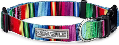 Lucky Love Dog - Adjustable Dog Collar with Easy Click Buckle for Medium Dogs, Durable, & Comfortable for Male & Female Dogs, Pet Collar for Puppies & Adult Ones - Nacho, Medium