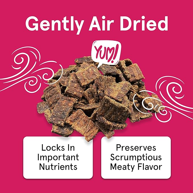Real Meat Dog Treats - 12oz Bag of Bite-Sized Air-Dried Lamb & Venison Jerky for Dogs - Grain-Free Jerky Dog Treats With 95% Quality, Free-Range, Grass Fed Lamb & Venison - All-Natural Dog Treats