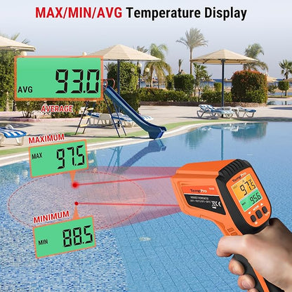 TempPro TP450 2 Laser Temperature Gun for Cooking, 16:1 D:S Ratio Infrared Thermometer Gun for Pizza Oven, Laser Thermometer Gun with Adjustable Emissivity Temp Gun -58 to 1022℉(Previously ThermoPro)
