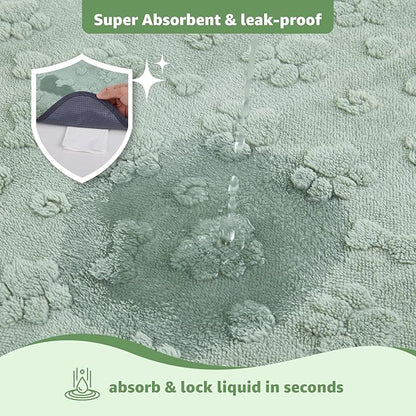 LOOBANI Washable Pee Pads for Dogs: 2 Pack Super Absorbent Reusable Puppy Pads, Leakproof and Waterproof Dog Training Pads Whelping Pads for Potty, Floor, Crate, Couch Bed and Travel, 36"x24"