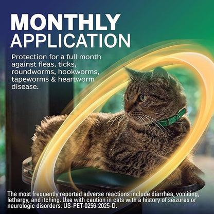 NexGard® Combo (esafoxolaner, eprinomectin, and praziquantel Topical Solution) Flea and Tick Protection Plus Heartworm Disease Preventive for Cats, 1.8-5.5 lbs. (Purple Box) 1 Dose (1 Month Supply)