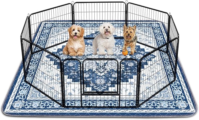 INVENHO 2PACK Washable Pee Pads for Dogs 72"x72" Reusable Dog Pads Extra Large Upgrade Non-Slip Dog Pee Pads Heavy Absorbency Puppy Pee Pads Quick Dry Whelping Pads/Waterproof Puppy Training Pad