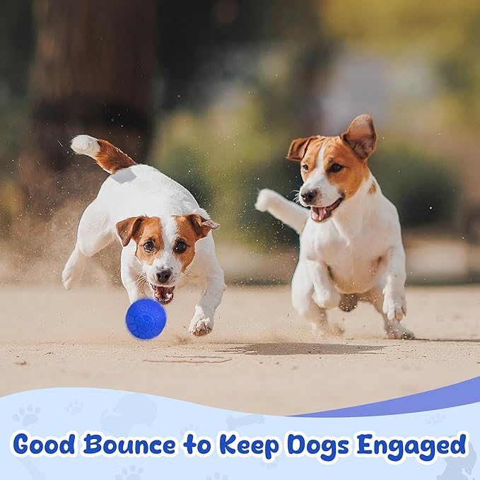 Indestructible Dog Toys for Aggressive Chewers, Squeaky Balls for Large Dogs, Interactive Squeaky Dog Balls for Aggressive Chewers, Outdoor Tough Chew Toys for Dogs to Relieves Anxiety