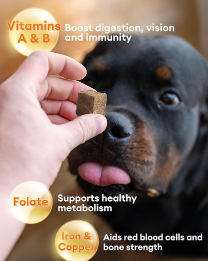 Freeze-Dried Beef Liver Treats for Dogs & Cats, Single Ingredient, High-Protein, Grain-Free Natural Pet Snack, Resealable Tub, Ideal for Training or Meal Topper, 3.53oz