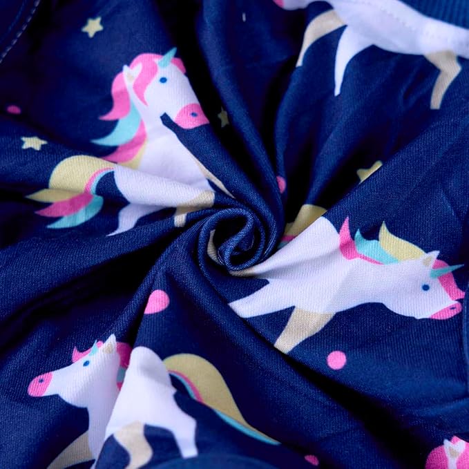 PetWarm Dog Suit for Surgery Recovery, Clothes for Dogs, Post-Surgery Dog Bodysuit, Comfortable Cone Alternative for Male and Female Dogs, Covers Body Area, Unicorn Pattern, Blue, 2XL