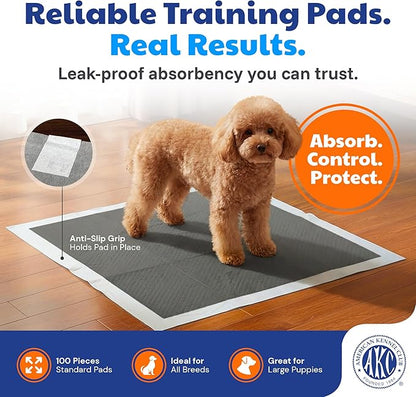 American Kennel Club Carbon-Activated Puppy Training Pads – 100 Count, 22 x 22