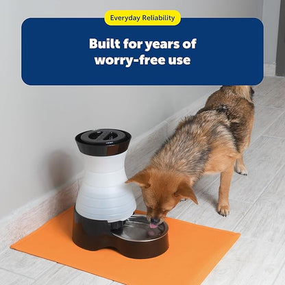 PetSafe Healthy Pet Water Station - Large, 320 oz Capacity - Gravity Pet Water Fountain, Automatic Cat Water Fountain or Dog Water Fountain - Water Dispenser - Removable Stainless Steel Bowl Included