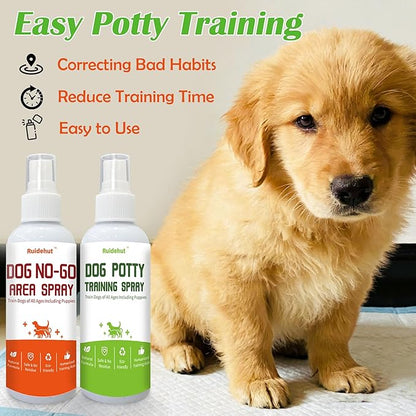 Dog Potty Training Spray & NO-GO Area Spray, Puppy Pee Spray, 8 Fl Oz Large Size, Ideal for Large Dogs and Multi-Dog Households