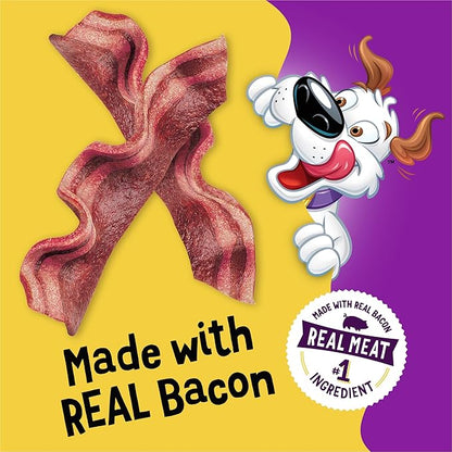 Purina Beggin' Strips Dog Treats,Original with Bacon Flavor - 26 oz. Pouches,(Pack of 4)