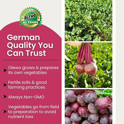 Olewo Original Red Beets for Dogs – Internal Support Dog Food Topper for Skin Sensitivity and Overall Balance, Prebiotic Fiber and Whole Food Nutrients, 2.2 lbs