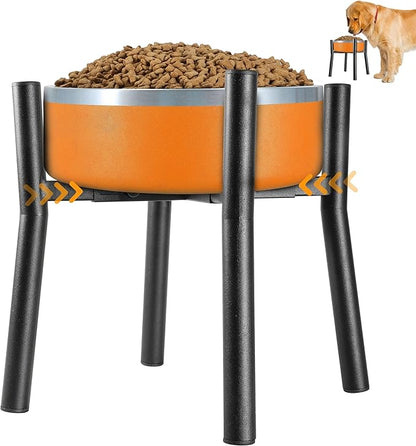 PROERR Lifted Dog Bowl Stand - Without Bowls, Single Raise Pet Food Table Adjustable Wide 7-11", Tall 12" - Bowl Stand Size Optional, Dog Bowls Holder Elevated for Small Medium Large Dogs Breed