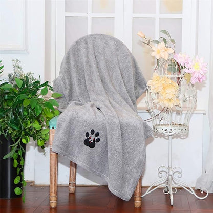Dogvingpk Extra Large Dog Towel - Pack of 2 - Super Absorbent Soft Microfiber Pet Bath Grooming Towels for Drying Dogs and Other Pets (XL-55" * 36", Grey and Brown)
