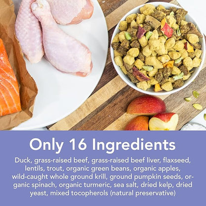 Simple Food Project - Duck & Trout Recipe - Freeze Dried Raw Food for Dogs - 48oz