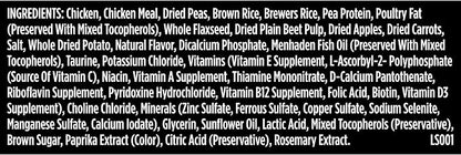 Nutrish Dish Premium Dry Dog Food, Chicken & Brown Rice Recipe with Veggies & Fruit, 23 Pounds