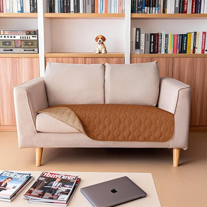 gogobunny 100% Double-Sided Waterproof Dog Bed Cover Pet Blanket Sofa Couch Furniture Protector for Puppy Large Dog Cat, Reversible (32x53 Inch (Pack of 1), Dark Pumpkin/Light Pumpkin)