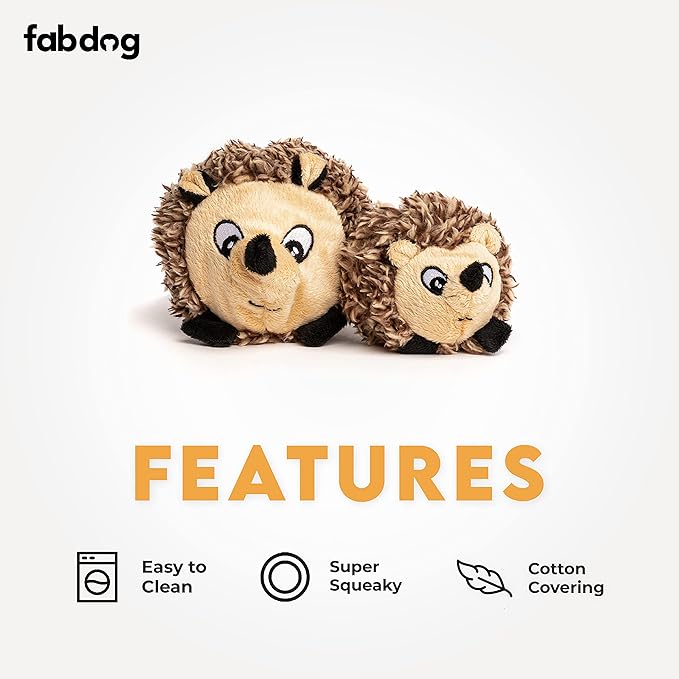 fabdog Hedgehog faball Squeaky Dog Toy (Large)