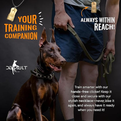 Metal Clickers for Dog Training – Black Dog Clicker for Training with Loud Crisp Sound for Behaviour Reward – Brass Style with Magnetic Clasp and Velvet Pouch – 3 Pack Pet Clicker