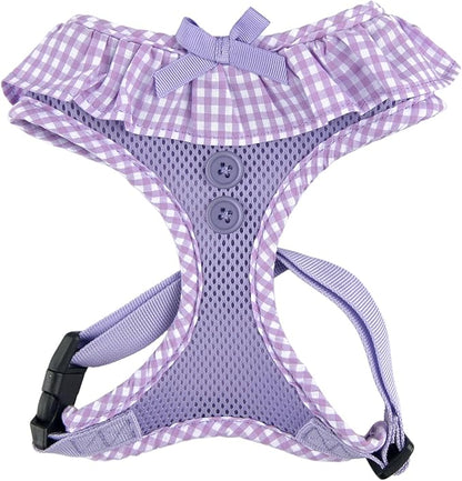 Puppia Vivien Dog Harness A (Over-the-Head) Fashionable Mesh Spring Summer Harness for Small Dogs, Violet, X-Small