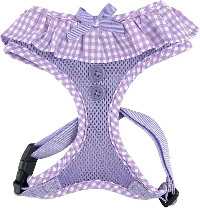 Puppia Vivien Dog Harness A (Over-the-Head) Fashionable Mesh Spring Summer Harness for Small Dogs, Violet, Medium