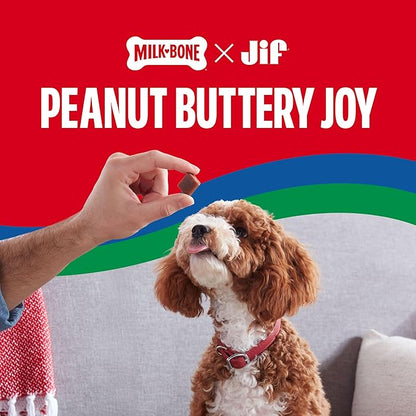Milk-Bone Peanut Buttery Bites, Soft Dog Treats with Jif Peanut Butter, 24 Oz. Bag