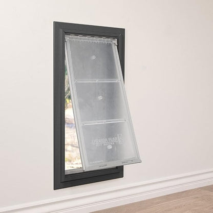 Endura Flap Pet Door for Walls in Black | Energy-Efficient Single Flap Design for Wall Installations | All-Weather Protection with All-Metal Telescoping Tunnel | Black, XXL, Single Flap