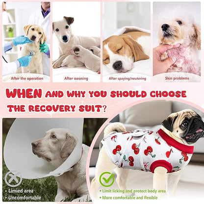 Dog Surgery Recovery Suit, Abdominal Surgical Suit for Male Female Dog Post Spay Neuter, Breathable Pet Onesie E-Collar & Cone Alternative, Surgery Shirt to Prevent Licking, XX-Large