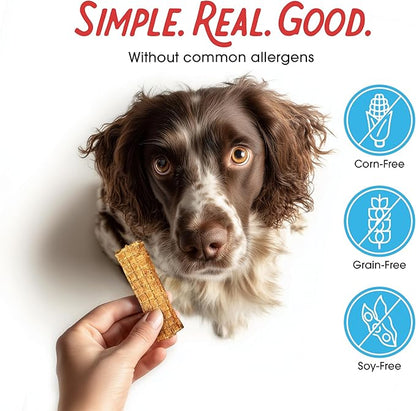 Farmland Traditions Dogs Love Chicken Jerky Dog Treats, Premium Two-Ingredient Dog Jerky with USA-Raised, Human-Grade Chicken & No Antibiotics Ever, 1 Pound (Pack of 1) Bag