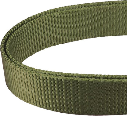 Mikivery Martingale Dog Collar Nylon Adjustable and Safety Training Colourful Comfortable Metal Buckle Pet Collars for Small Medium and Large Dogs(Military Green,L)